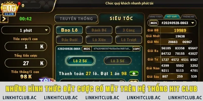 Có 2 hình thức đặt cược lô đề mà bạn có thể lựa chọn