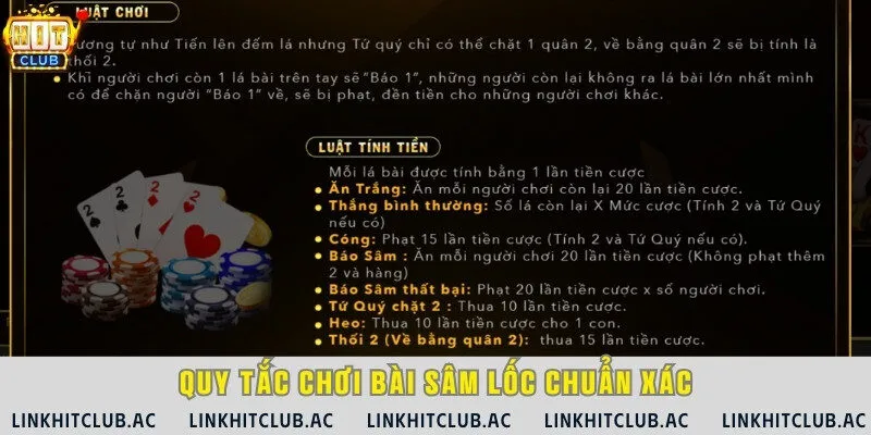 Nắm rõ luật chơi, bộ bài hợp lệ và luật tính tiền sâm