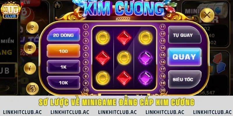 Trò chơi Kim Cương minigame thuộc về slots game, với tỷ lệ jackpot lên đến 500 triệu đồng